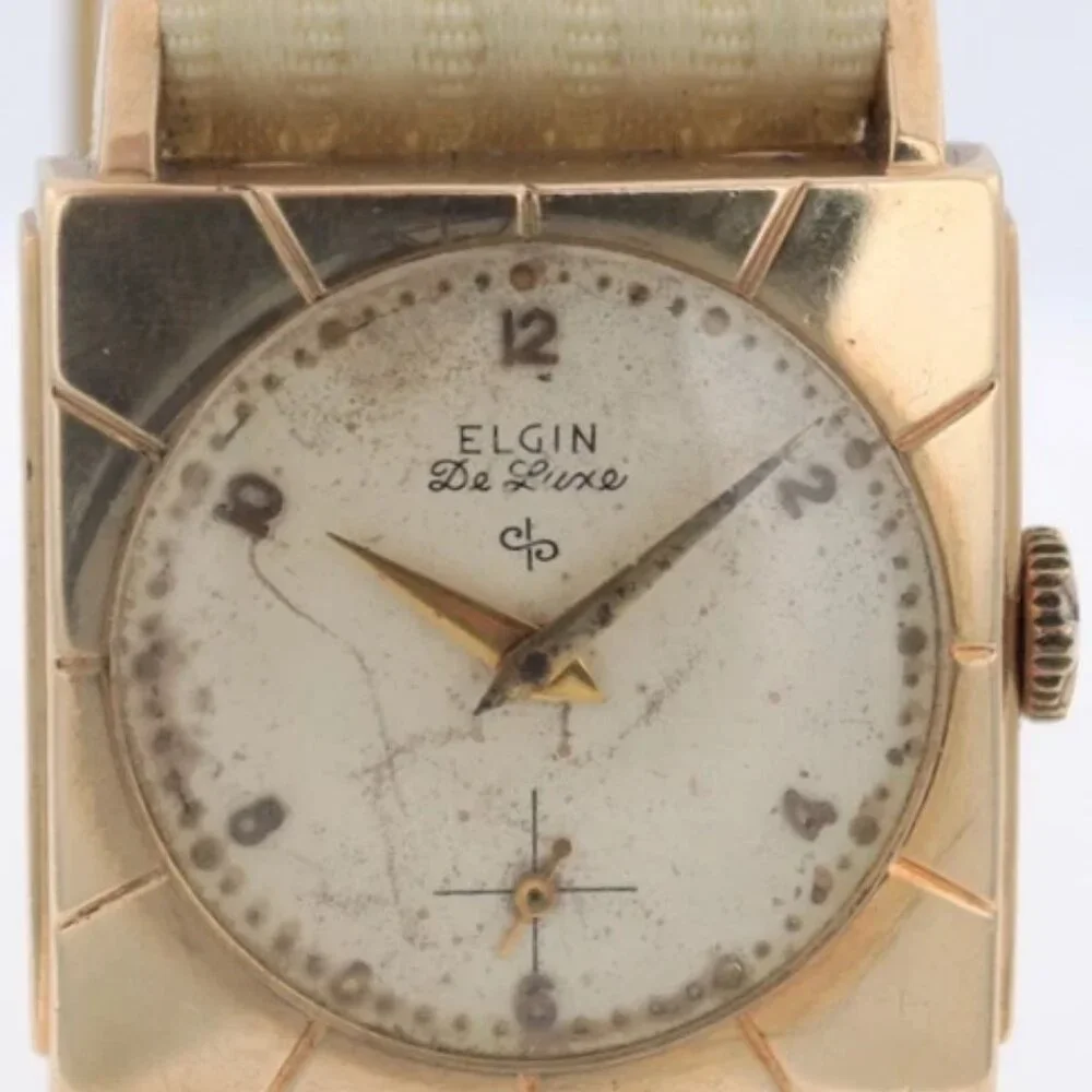 Vintage Elgin 5729 Harland Men's Mechanical Wristwatch 519 USA 10k Gold Filled